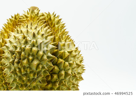 Fresh Cut Monthong Durian on white background Fresh Cut Monthong Durian on white background 46994525