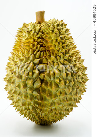 Fresh Cut Monthong Durian on white background Fresh Cut Monthong Durian on white background 46994529