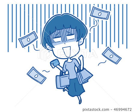 Stock Illustration: money, woman, lady Stock Illustration: money, woman, lady 46994672