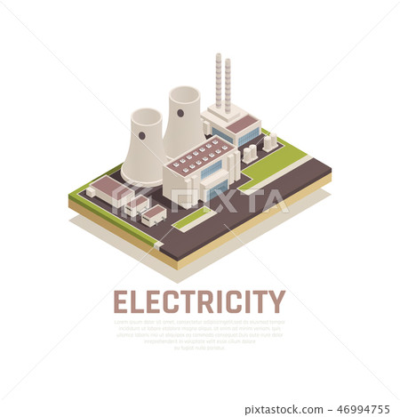 Electricity Isometric Concept 46994755