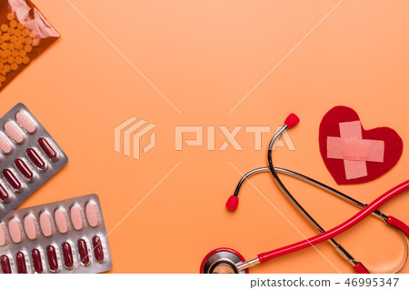 healthcare and medical, red stethoscope, medicine healthcare and medical, red stethoscope, medicine 46995347