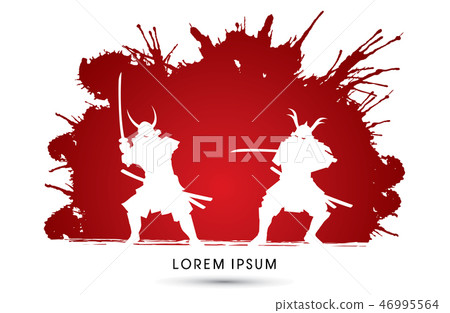 Samurai Warrior with sword, Ready to fight graphic Samurai Warrior with sword, Ready to fight graphic 46995564