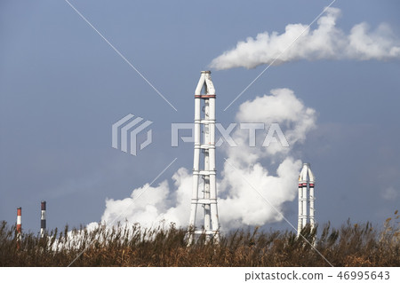 Chimney smoke factory 46995643