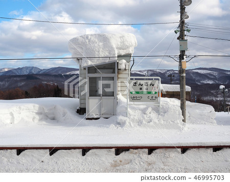 Winter Station Hakodate Main Line Ginzan Station 46995703