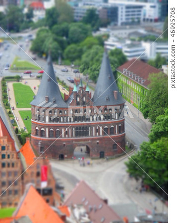 Germany Lübeck Holsten Gate diorama style Germany Lübeck Holsten Gate diorama style 46995708