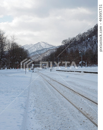 Winter Station Hakodate Main Line Shibetsu Station Winter Station Hakodate Main Line Shibetsu Station 46995731