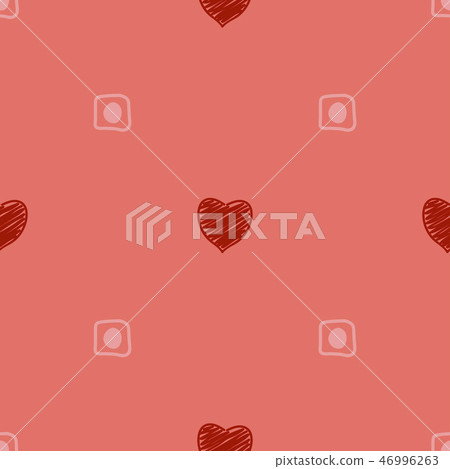 Abstract seamless vector background in elegant pastel colors with red hearts and abstract signs. Abstract seamless vector background in elegant pastel colors with red hearts and abstract signs. 46996263