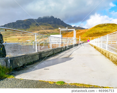 The Storr Lochs hydroelectric power station nestled under the mountains of the Trotternish Peninsula The Storr Lochs hydroelectric power station nestled under the mountains of the Trotternish Peninsula 46996753