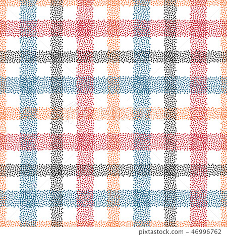Dotted Tartan vector seamless pattern. Abstract dots stripes background. Scottish cell modern Dotted Tartan vector seamless pattern. Abstract dots stripes background. Scottish cell modern 46996762