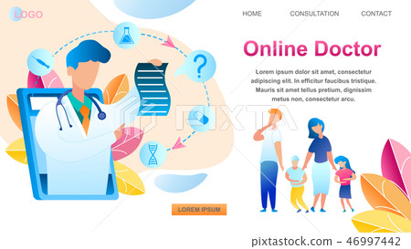 Family Consultation Online Doctor Using Tablet 46997442