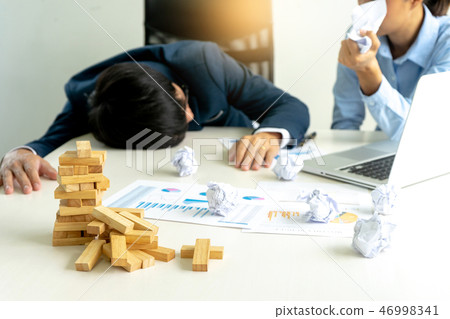 businessman and businesswoman sad wood blog depressed businessman and businesswoman sad wood blog depressed 46998341