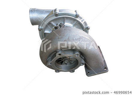 new turbocharged car engine Isolated 46998654