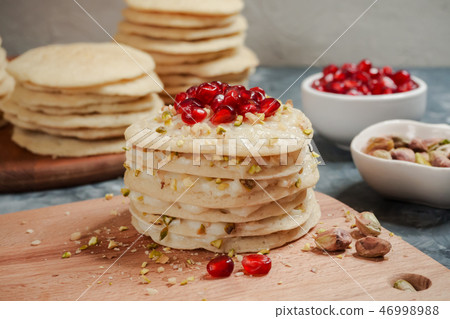 Moroccan Pancake Layer Cake - Baghrir Cake. Moroccan Pancake Layer Cake - Baghrir Cake. 46998988