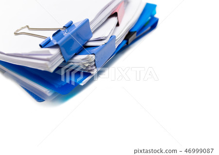 file folder and Stack of business report file folder and Stack of business report 46999087