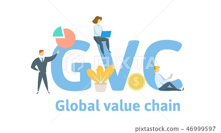 GVC, Global Value Chain. Concept with keywords, letters and icons. Flat vector illustration GVC, Global Value Chain. Concept with keywords, letters and icons. Flat vector illustration 46999597