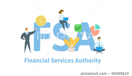 FSA, Financial Services Authority. Concept with keywords, letters and icons. Flat vector FSA, Financial Services Authority. Concept with keywords, letters and icons. Flat vector 46999620