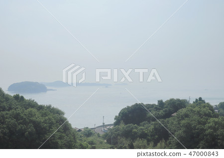 view out of train cross of the Seto Bridge 47000843