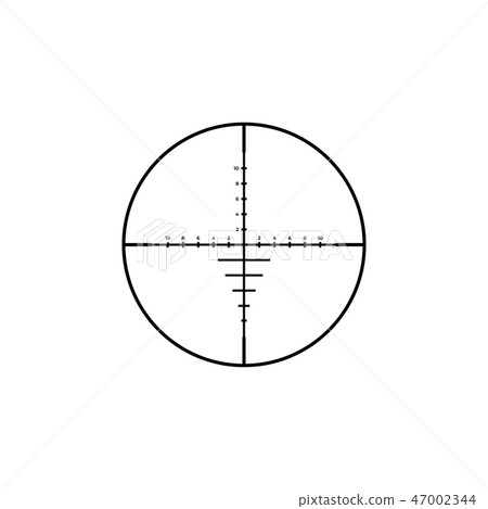Black aim icon. Sniper scope crosshairs sign. Black aim icon. Sniper scope crosshairs sign. 47002344