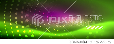 Green neon dotted circles background Green neon dotted circles background 47002470