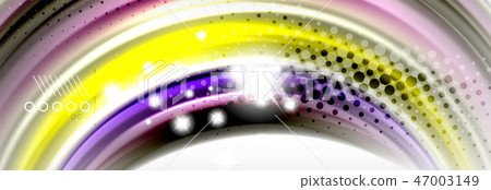 Abstract wave lines liquid fluid rainbow style color stripes background. Artistic illustration for 47003149
