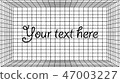 Vintage 3d template with grid on dark background for digital wallpaper design. 47003227