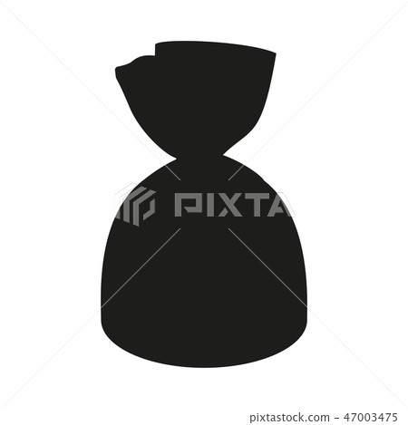 Black and white chocolate candy silhouette 47003475