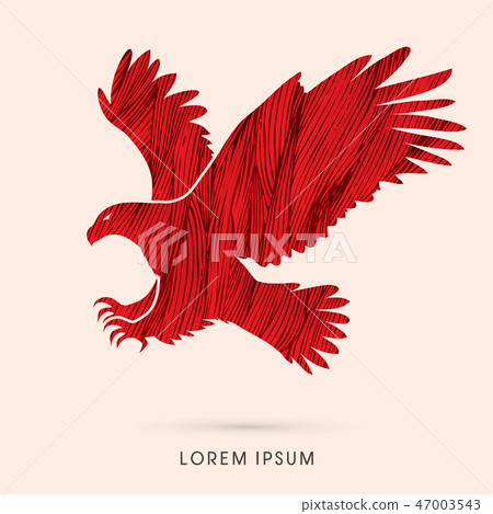 Eagle flying attack graphic vector. Eagle flying attack graphic vector. 47003543