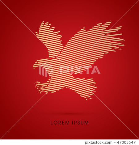 Eagle flying attack graphic vector. 47003547