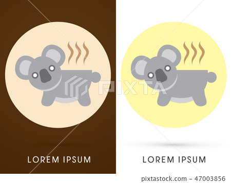 Koala cafe, cup koala graphic vector. Koala cafe, cup koala graphic vector. 47003856