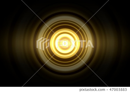 Abstract glowing circle yellow light effect 47003883
