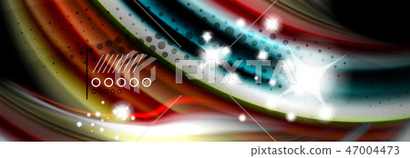 Color flow poster. Wave Liquid shape color background. Art design for your design 47004473