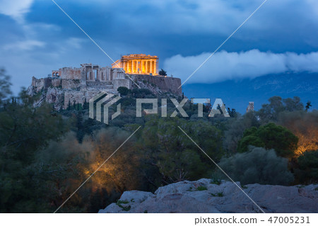 Acropolis Hill and Parthenon in Athens, Greece 47005231