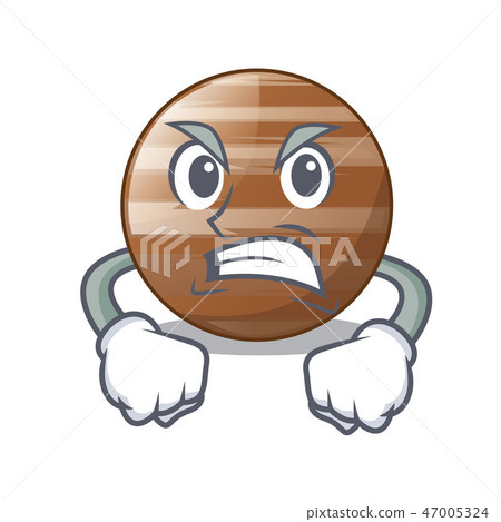 Angry jupiter planet the isolated with mascot Angry jupiter planet the isolated with mascot 47005324