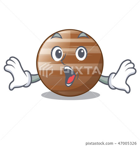 Surprised jupiter planet the isolated with mascot Surprised jupiter planet the isolated with mascot 47005326