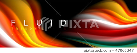 Abstract wave line water 3d background. Wave liquid shape. Splash ink paint mixing on black Abstract wave line water 3d background. Wave liquid shape. Splash ink paint mixing on black 47005347