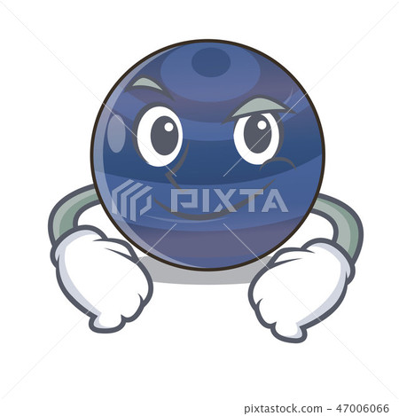 Smirking neptune planet the isolated with mascot Smirking neptune planet the isolated with mascot 47006066