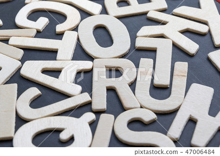 ABC on the blackbroad as a background composition 47006484