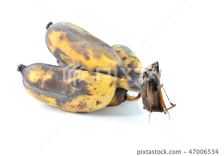 Brown Over Ripe Banana isolated against white Brown Over Ripe Banana isolated against white 47006534