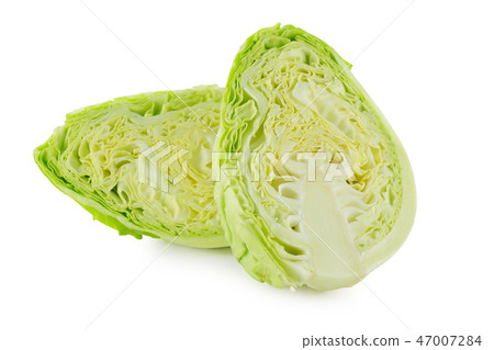 cabbage on white background cabbage on white background 47007284