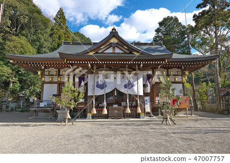 [Onchi Shrine Haiden]（高分辨率版本）大阪府八尾市的Onchi Nakamachi 47007757