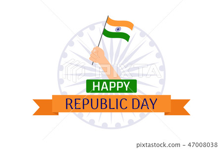 Happy Indian Republic day poster background - Stock Illustration [47008038]  - PIXTA