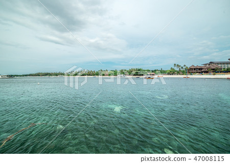 Tropical azure Seaview Dumaluan Beach, Panglao Island in Bohol, Philippines 47008115