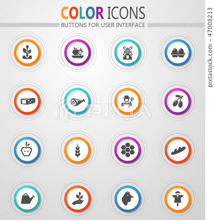 Agriculture and farming icons set Agriculture and farming icons set 47008213
