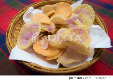 Thai food snack tapioca chips Thai food snack tapioca chips 47008302