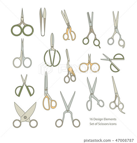 Set of scissors icon, tailor business, logo,symbol 47008787