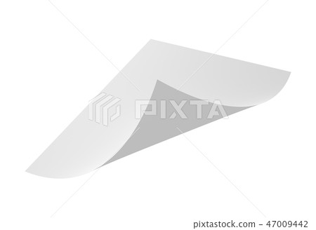 blank paper sheet with page curl isolated on white background fo blank paper sheet with page curl isolated on white background fo 47009442