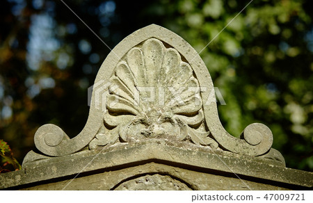 an ancient ornament on the tomb of the 18th century an ancient ornament on the tomb of the 18th century 47009721