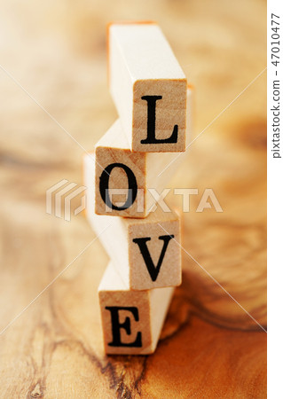 Letter of LOVE loaded with wood stamp 47010477