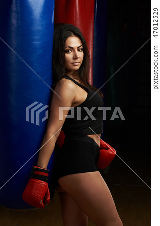Woman boxing training concept 47012529