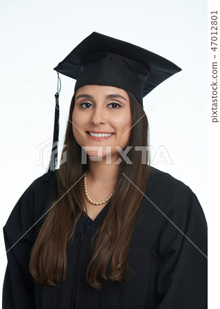 Portrait of hispanic woman student 47012801